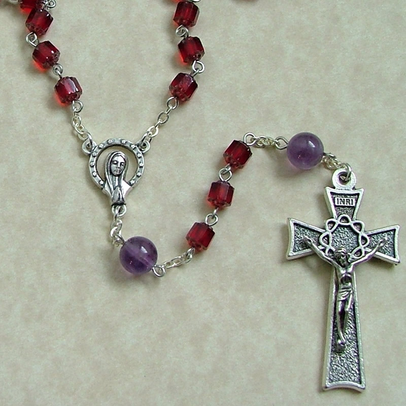 Handmade Amethyst Rosary